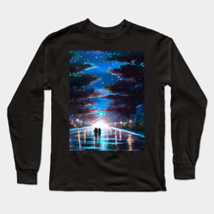 Couple Nighttime Walk Long Sleeve T-Shirt